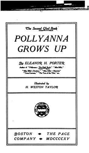 Copertina di Pollyanna Grows Up