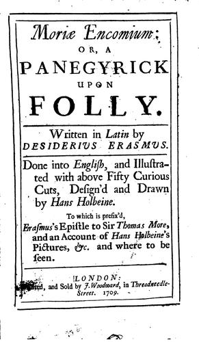 Copertina di Moriæ Encomium