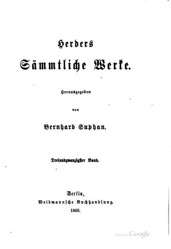Copertina di Herders sämmtliche Werke