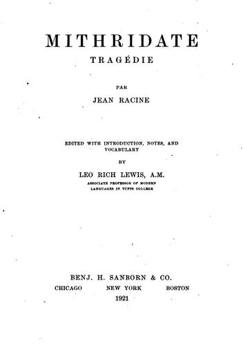 Copertina di Mithridate