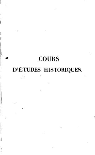 Copertina di Cours d'études historiques
