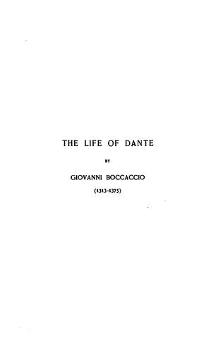 Copertina di Earliest Lives of Dante