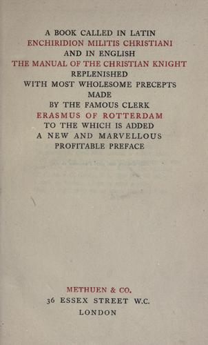 Copertina di Enchiridion militis Christiani