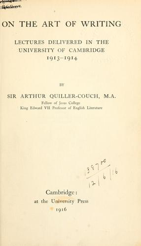 Copertina di On the art of writing