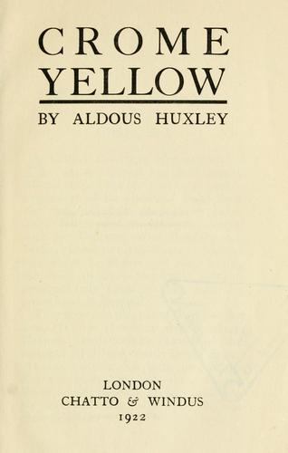 Copertina di Crome yellow