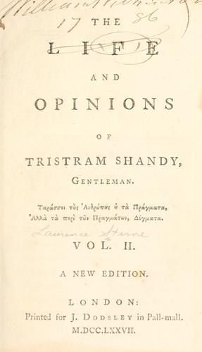 Copertina di The Life and Opinions of Tristram Shandy, Gentleman