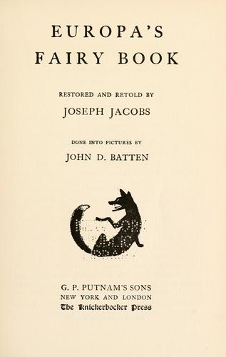 Copertina di Europa's fairy book