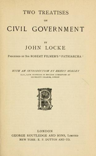 Copertina di Two treatises on civil government