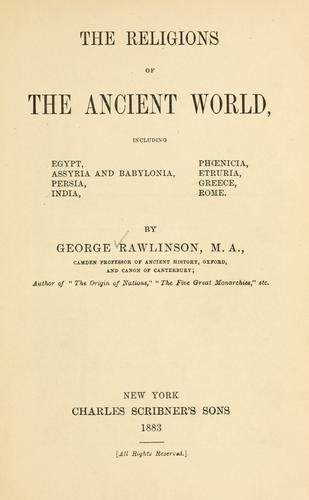 Copertina di The religions of the ancient world