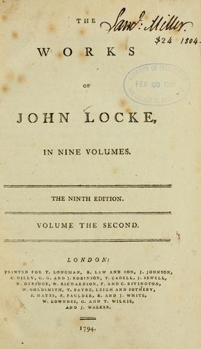 Copertina di The works of John Locke