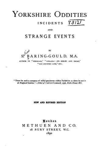 Copertina di Yorkshire oddities, incidents and strange events