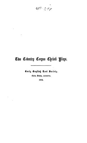 Copertina di Two Coventry Corpus Christi Plays