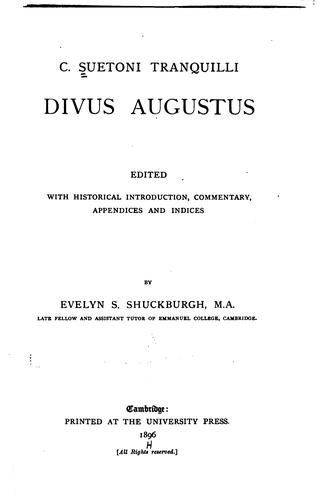 Copertina di Divus Augustus