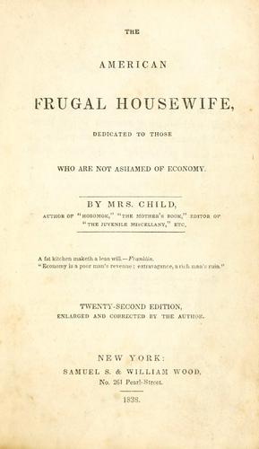 Copertina di Frugal housewife
