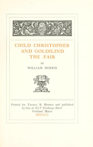 Copertina di Child Christopher and Goldilind the Fair