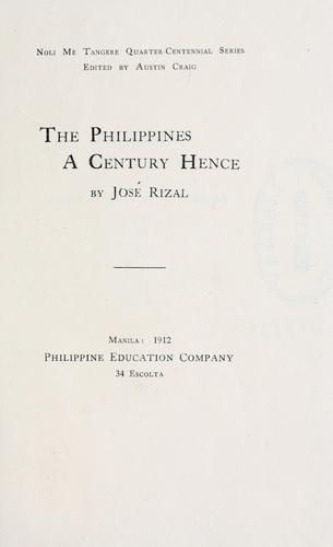 Copertina di Filipinas dentro de cien años