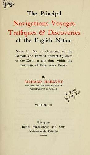 Copertina di The principall navigations, voiages, and discoveries of the English nations
