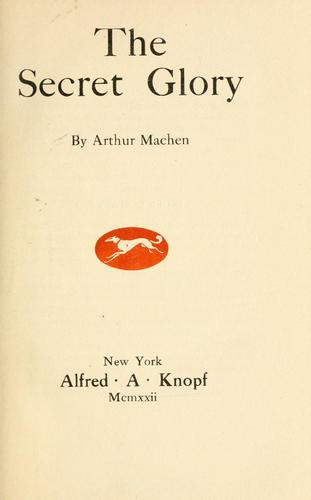 Copertina di The secret glory