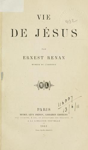 Copertina di Vie de Jésus