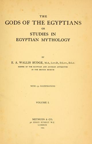 Copertina di The Gods of the Egyptians or Studies in Egyptian Mythology