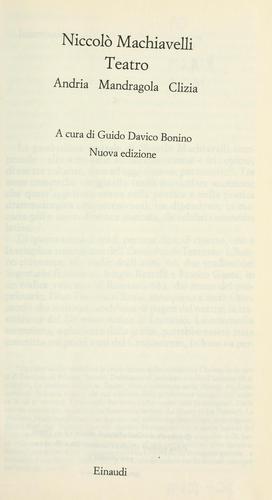 Copertina di Teatro