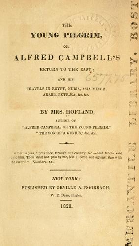 Copertina di The young pilgrim, or, Alfred Campbell's return to the East