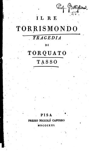 Copertina di Il re Torrismondo