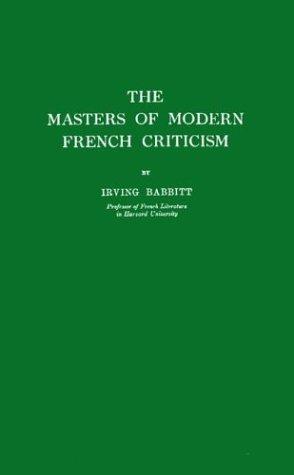 Copertina di The masters of modern French criticism
