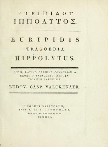 Copertina di Hippolytus