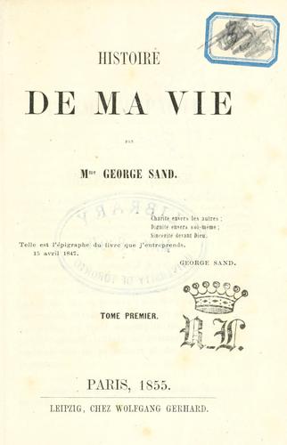Copertina di Histoire de ma vie
