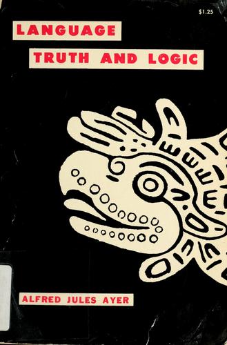 Copertina di Language, truth and logic