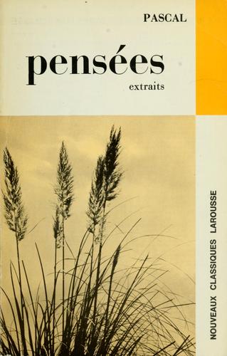 Copertina di Pensées