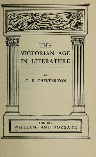 Copertina di The Victorian age in literature