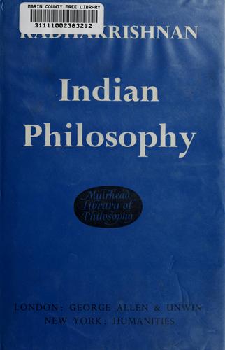 Copertina di Indian philosophy