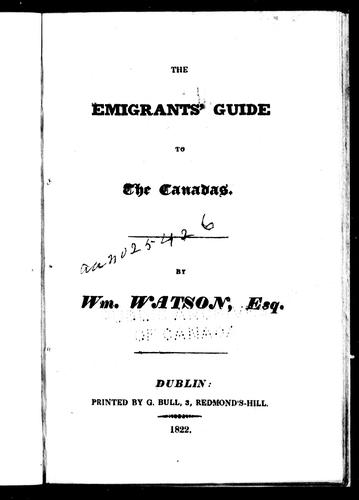 Copertina di The emigrants' guide to the Canadas