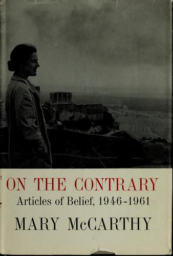 Copertina di On the contrary