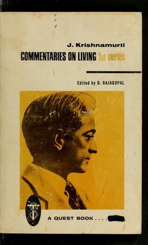 Copertina di Commentaries on living