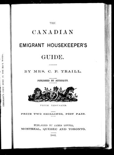 Copertina di The Canadian emigrant housekeeper's guide