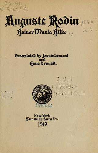 Copertina di Auguste Rodin