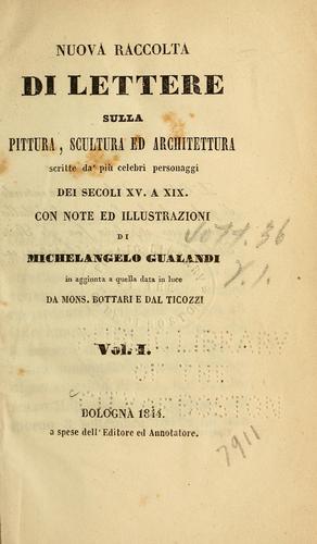 Copertina di Nuova raccolta di lettere sulla pittura, scultura ed architettura
