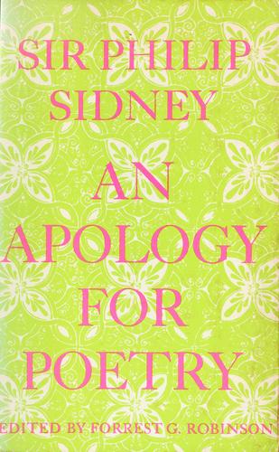 Copertina di An apology for poetry