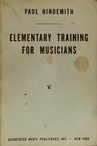 Copertina di Elementary training for musicians