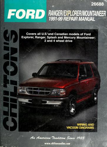 Copertina di Chilton's Ford Ranger, Explorer, Mountaineer 1991-99 repair manual