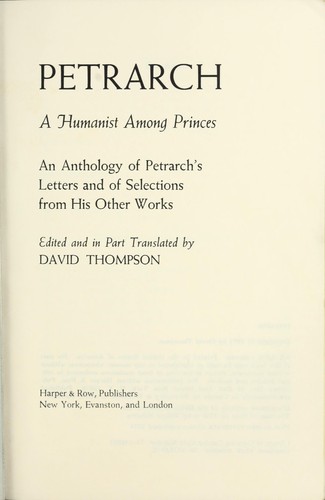 Copertina di Petrarch: a humanist among princes