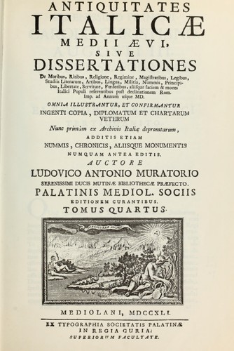 Copertina di Antiquitates italicae medii aevi - volume 4
