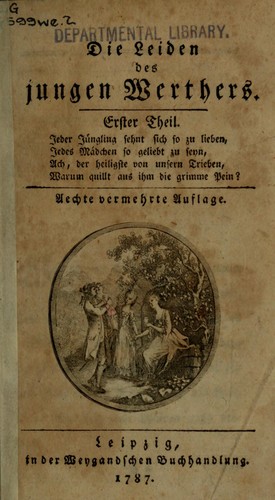 Copertina di Die Leiden des jungen Werthers