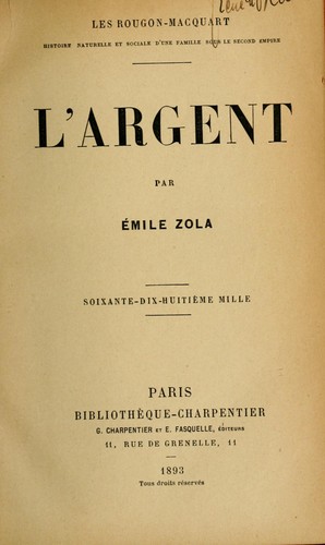 Copertina di L' argent