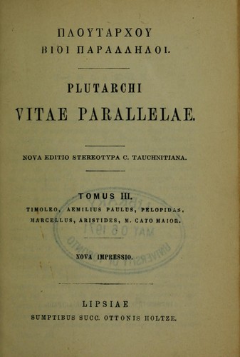 Copertina di Vitae parallelae