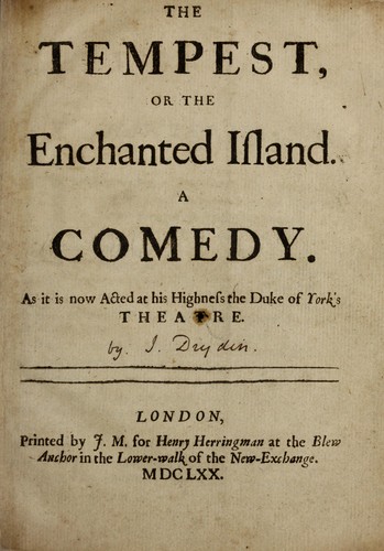 Copertina di The Tempest or The Enchanted Island