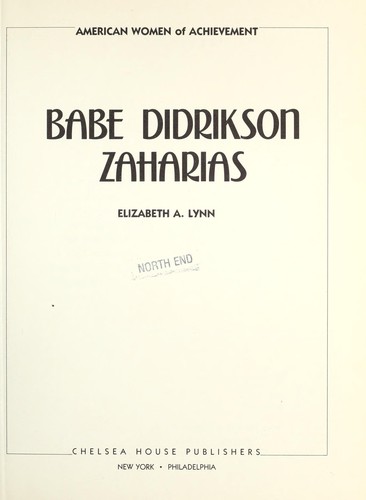 Copertina di Babe Didrikson Zaharias